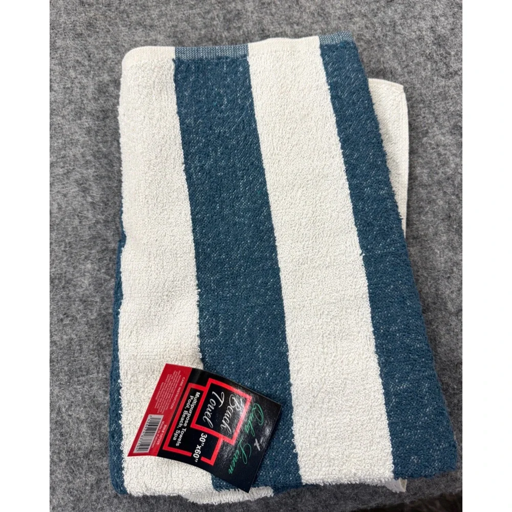 Quba Linen Beach Towel 30x60 Pool Spa Bath Pick Color Striped Sauna Lounge